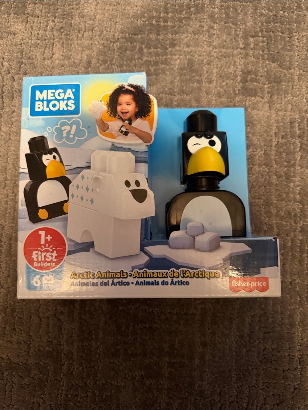 NWT Mega Bloks Fisher-Price Arctic Animals Penguin Building Toy - Black & White